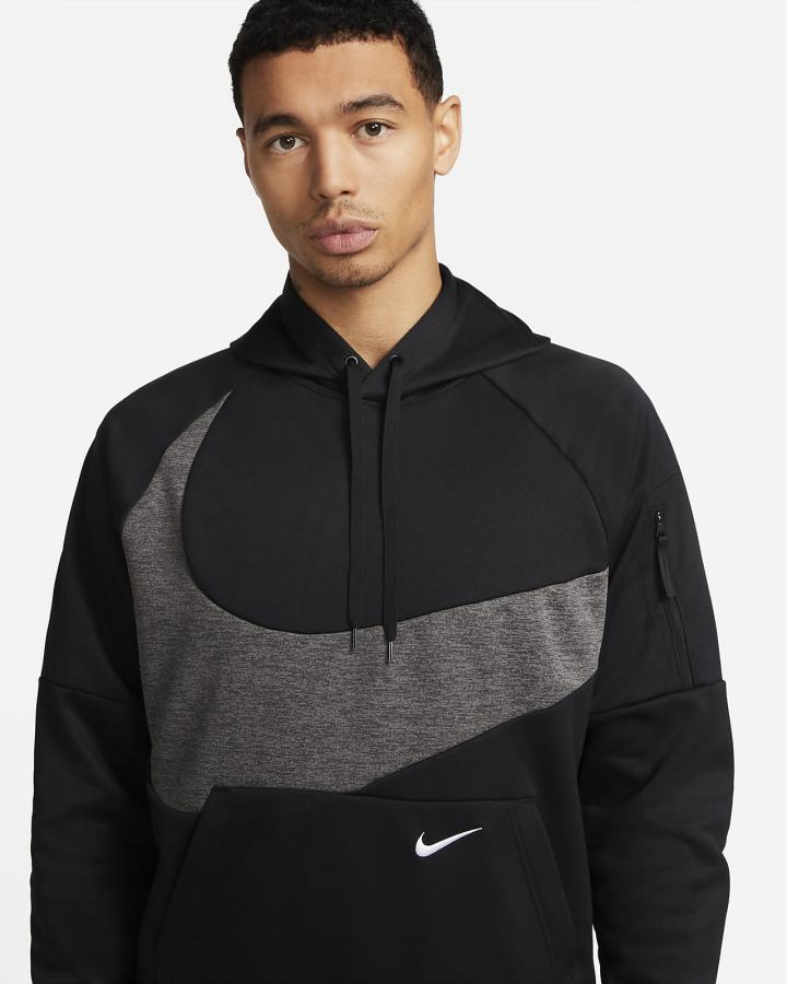 Sudadera Con Capucha Nike Therma-FIT Fitness Hombre Negras Gris Blancas | ZOEFI-6842