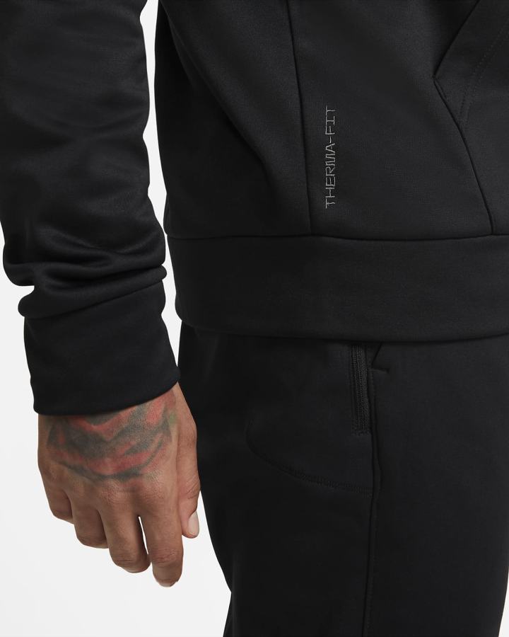 Sudadera Con Capucha Nike Therma-FIT Fitness Hombre Negras Gris Blancas | ZOEFI-6842