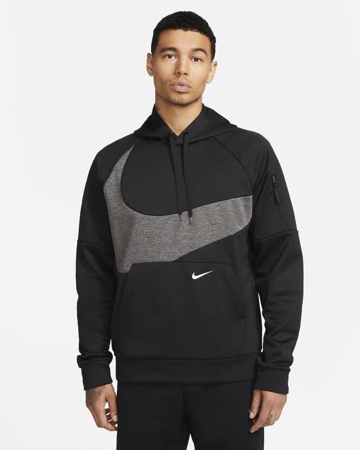 Sudadera Con Capucha Nike Therma-FIT Fitness Hombre Negras Gris Blancas | ZOEFI-6842