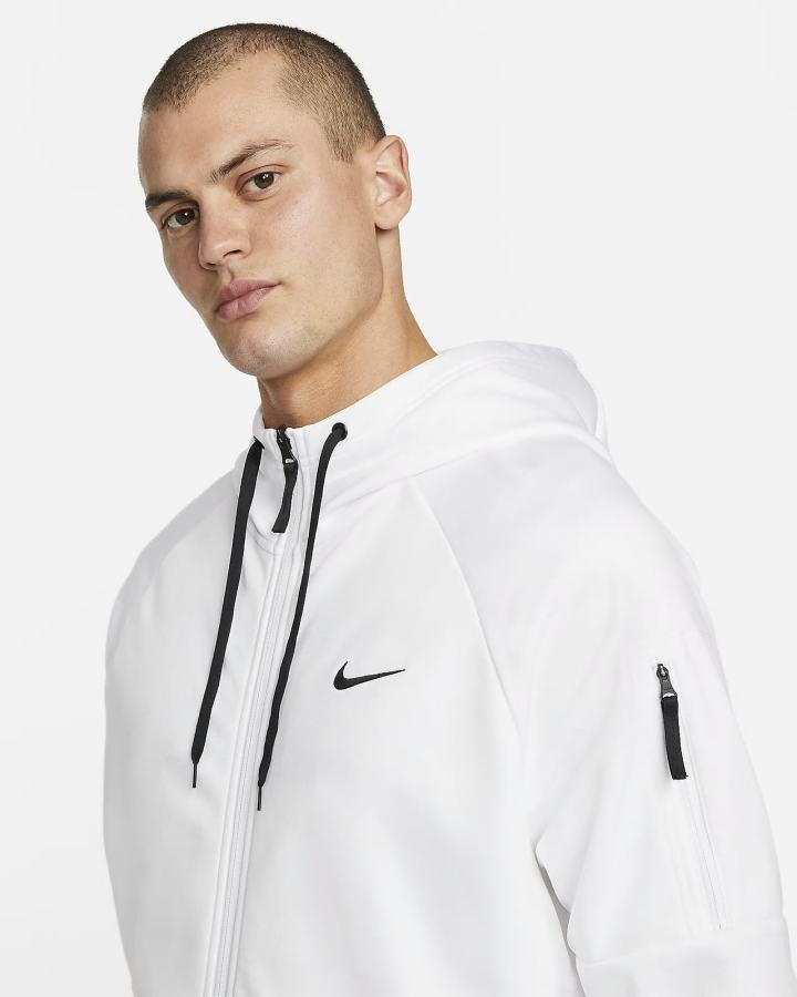 Sudadera Con Capucha Nike Therma-FIT Full-Zip Fitness Hombre Blancas Negras | ITRFW-1457