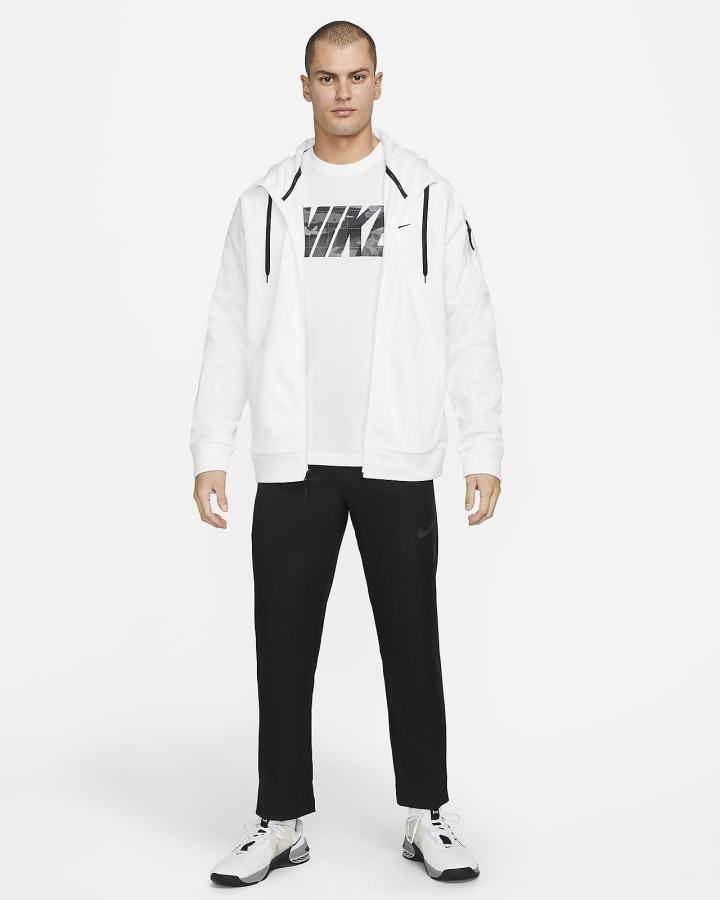 Sudadera Con Capucha Nike Therma-FIT Full-Zip Fitness Hombre Blancas Negras | ITRFW-1457