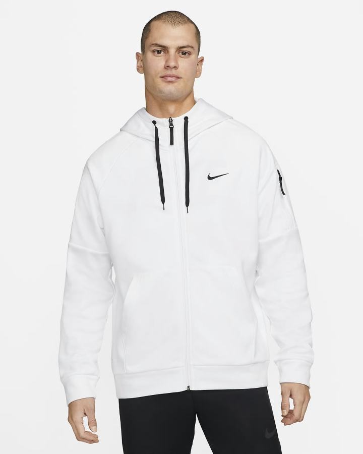 Sudadera Con Capucha Nike Therma-FIT Full-Zip Fitness Hombre Blancas Negras | ITRFW-1457