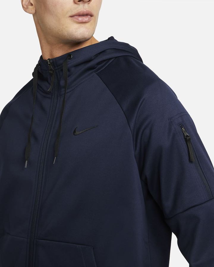 Sudadera Con Capucha Nike Therma-FIT Full-Zip Fitness Hombre Obsidian Negras | KVXFQ-0467