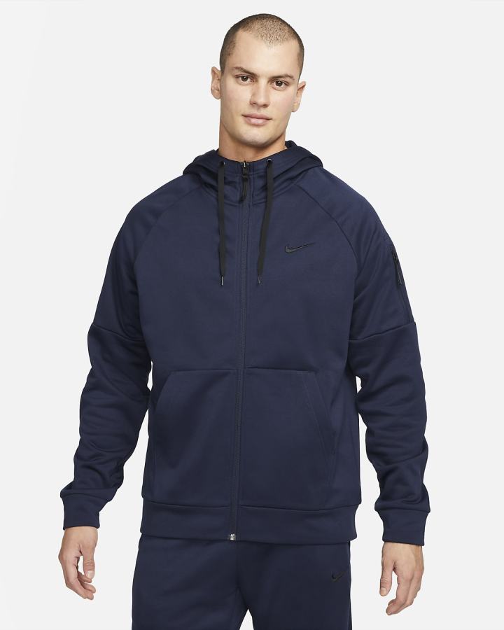 Sudadera Con Capucha Nike Therma-FIT Full-Zip Fitness Hombre Obsidian Negras | KVXFQ-0467