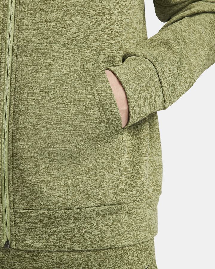 Sudadera Con Capucha Nike Therma-FIT Full-Zip Fitness Hombre Verde Negras | LQAXZ-9268