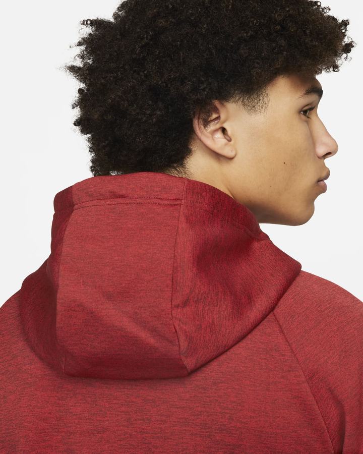 Sudadera Con Capucha Nike Therma-FIT Full-Zip Fitness Hombre Rojas Negras | MKWZN-2857