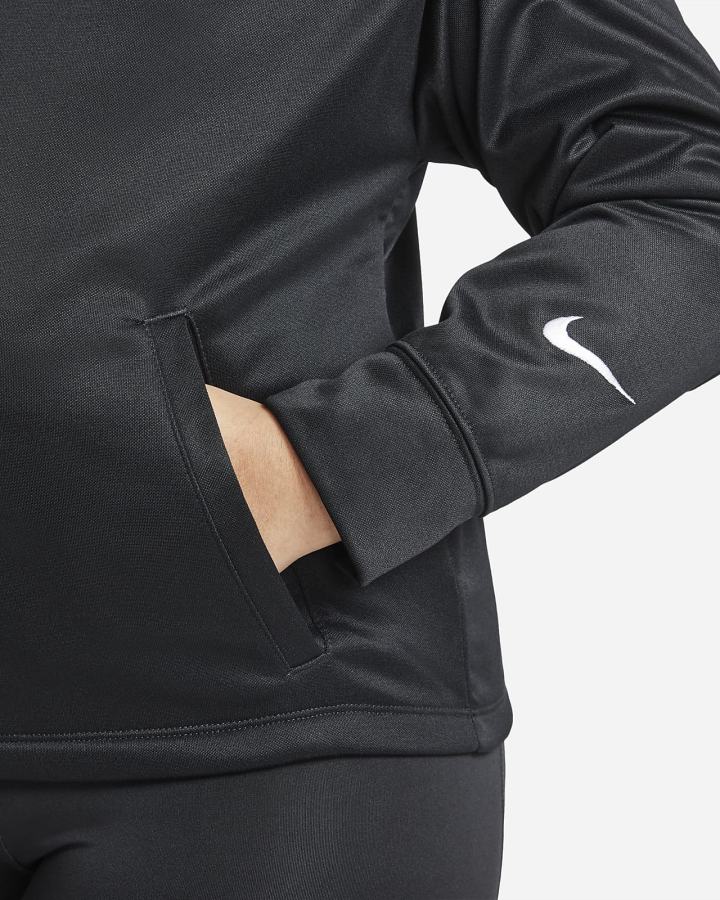Sudadera Con Capucha Nike Therma-FIT Kids Training Niña Negras Blancas | FEYJV-6407