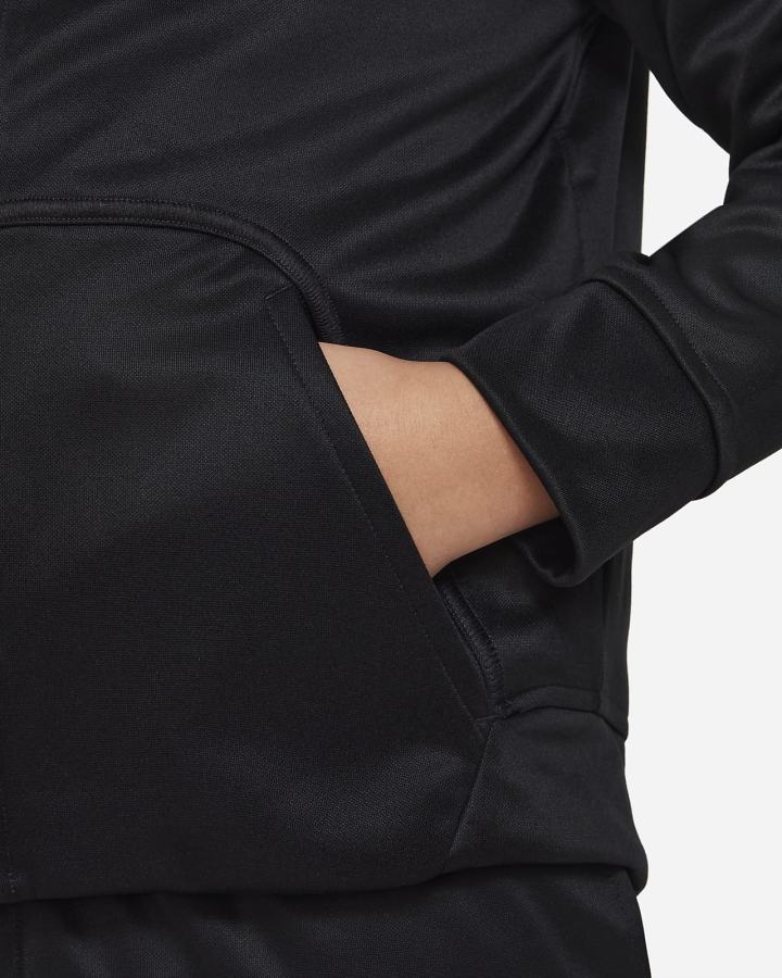 Sudadera Con Capucha Nike Therma-FIT Kids Full-Zip Training (Extended Size) Niño Negras Blancas | JBKQV-5187