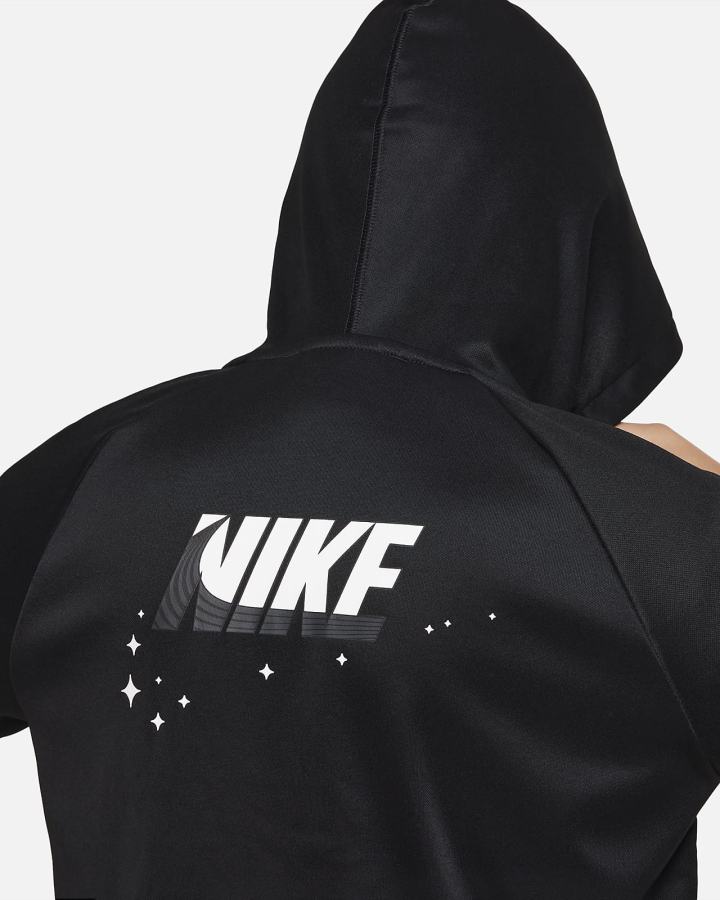 Sudadera Con Capucha Nike Therma-FIT Kids Full-Zip Training (Extended Size) Niño Negras Blancas | JBKQV-5187