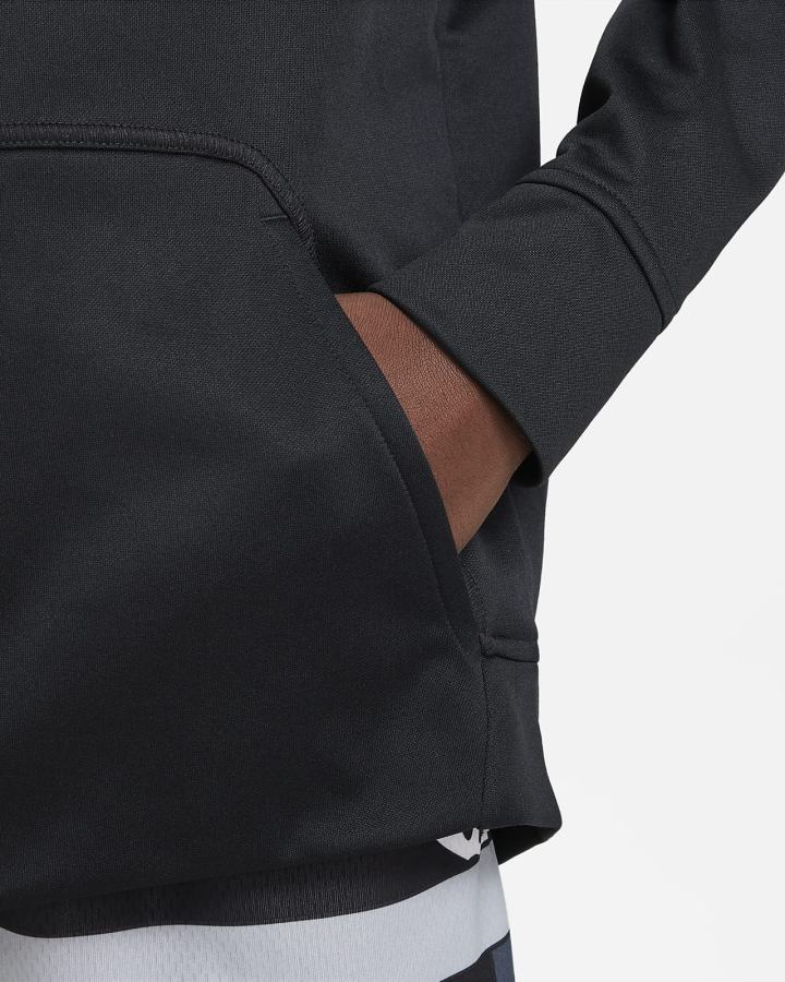 Sudadera Con Capucha Nike Therma-FIT Kids Training Niño Negras Blancas | KIWEY-9815