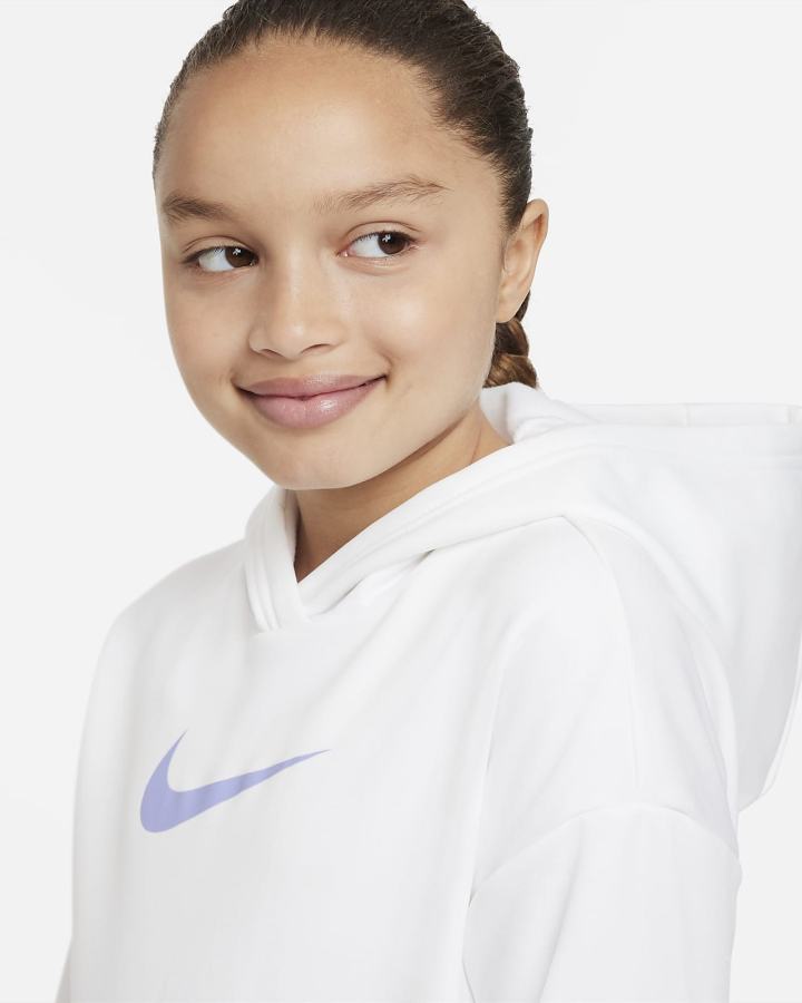 Sudadera Con Capucha Nike Therma-FIT Kids (Extended Size) Niña Blancas | OREKV-4376