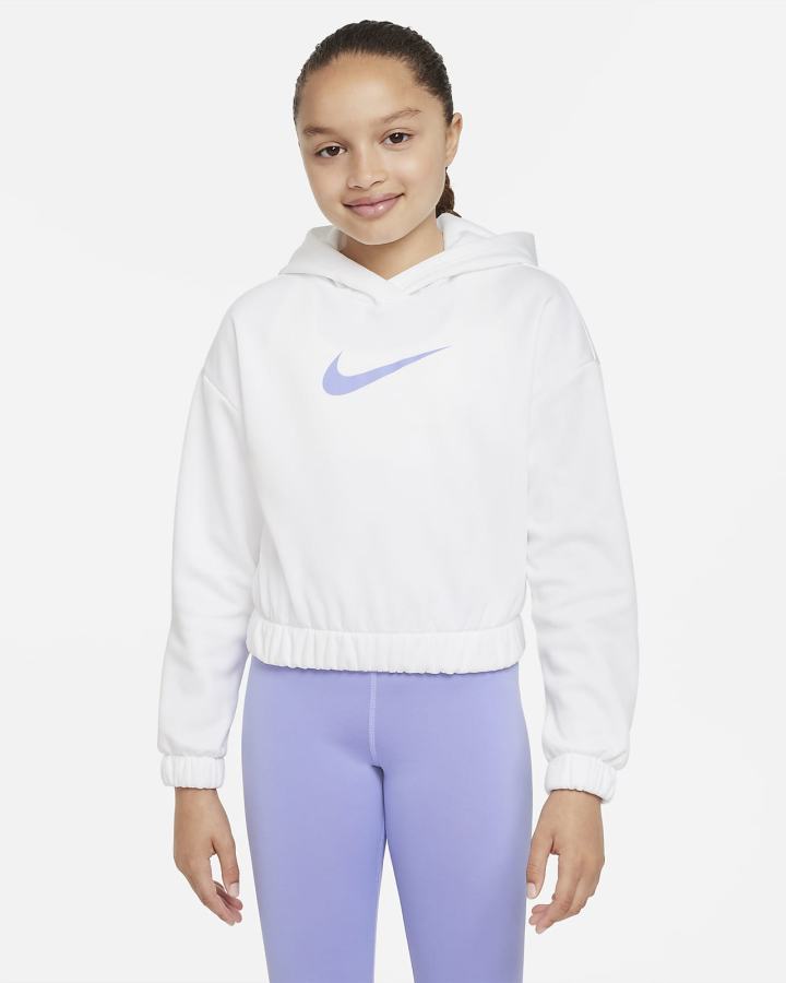 Sudadera Con Capucha Nike Therma-FIT Kids (Extended Size) Niña Blancas | OREKV-4376