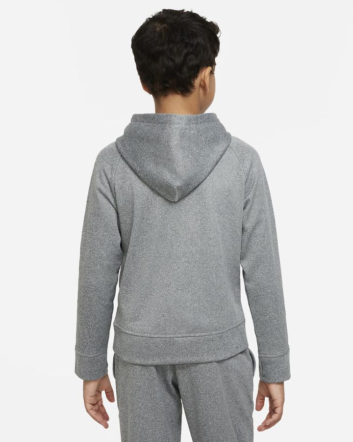 Sudadera Con Capucha Nike Therma-FIT Kids Basketball Niño Gris Oscuro Negras | SQFAR-5809