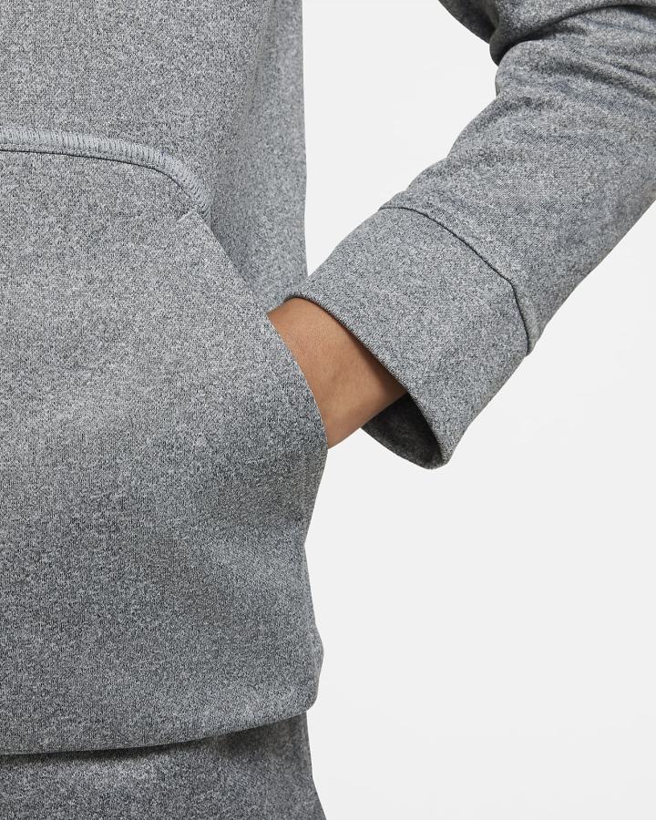 Sudadera Con Capucha Nike Therma-FIT Kids Basketball Niño Gris Oscuro Negras | SQFAR-5809