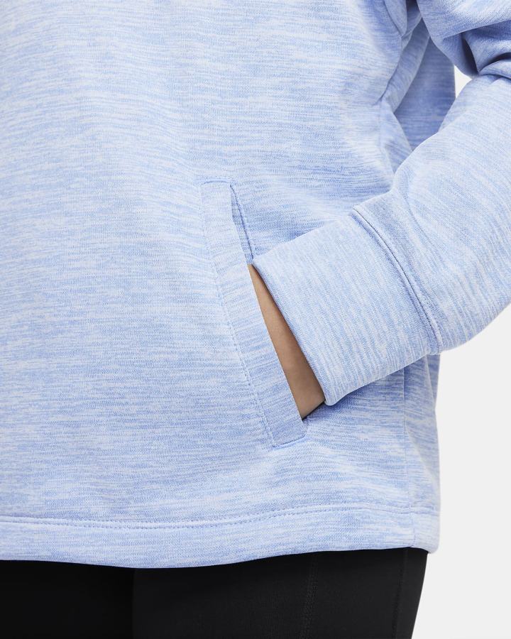 Sudadera Con Capucha Nike Therma-FIT Kids Niña Azul Real | VJFOM-8541