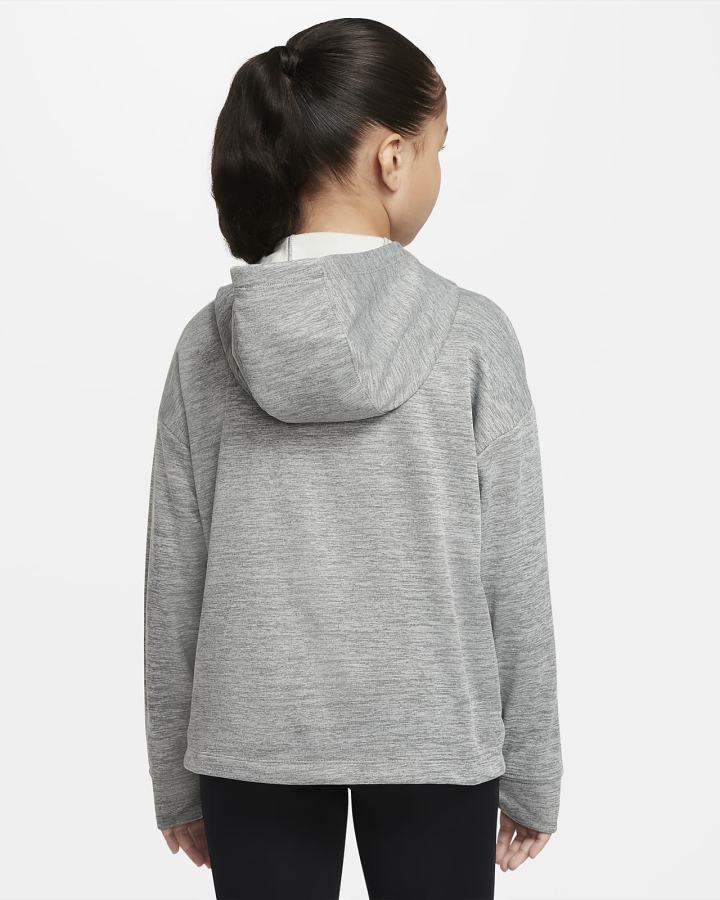 Sudadera Con Capucha Nike Therma-FIT Kids Niña Negras | WPUDR-8253