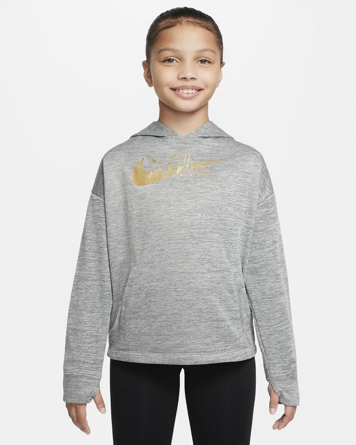 Sudadera Con Capucha Nike Therma-FIT Kids Niña Negras | WPUDR-8253