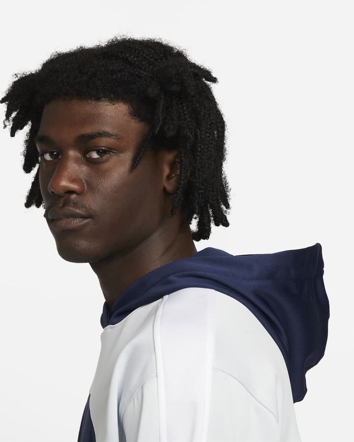 Sudadera Con Capucha Nike Therma-FIT Starting 5 Basketball Hombre Azul Marino Plateadas Blancas Gris | FUZEY-9675