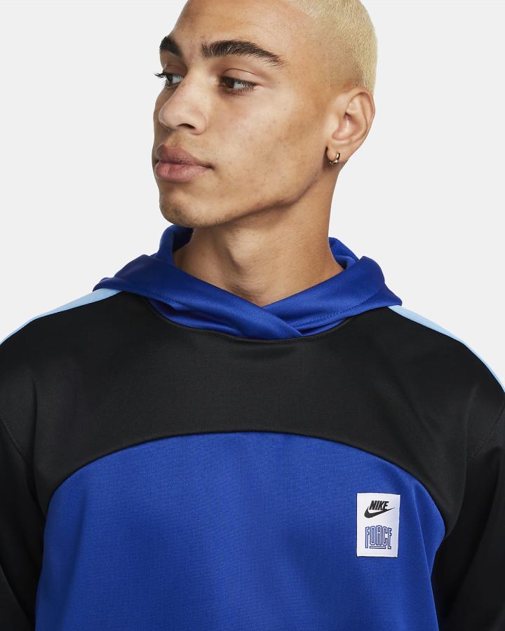 Sudadera Con Capucha Nike Therma-FIT Starting 5 Basketball Hombre Azul Real Negras Azules Negras | ULOTV-9105