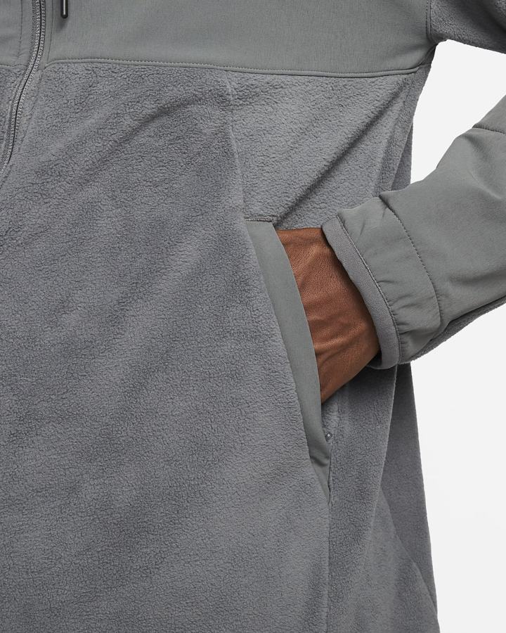 Sudadera Con Capucha Nike Therma-FIT Winterized Full-Zip Training Hombre Gris Negras | ZTXHR-7041