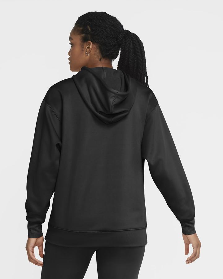 Sudadera Con Capucha Nike Therma Training Mujer Negras Blancas | RAOHU-3756