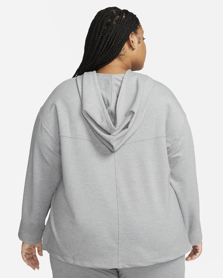 Sudadera Con Capucha Nike Yoga Dri-FIT Fleece Mujer Gris | CSBZE-1753