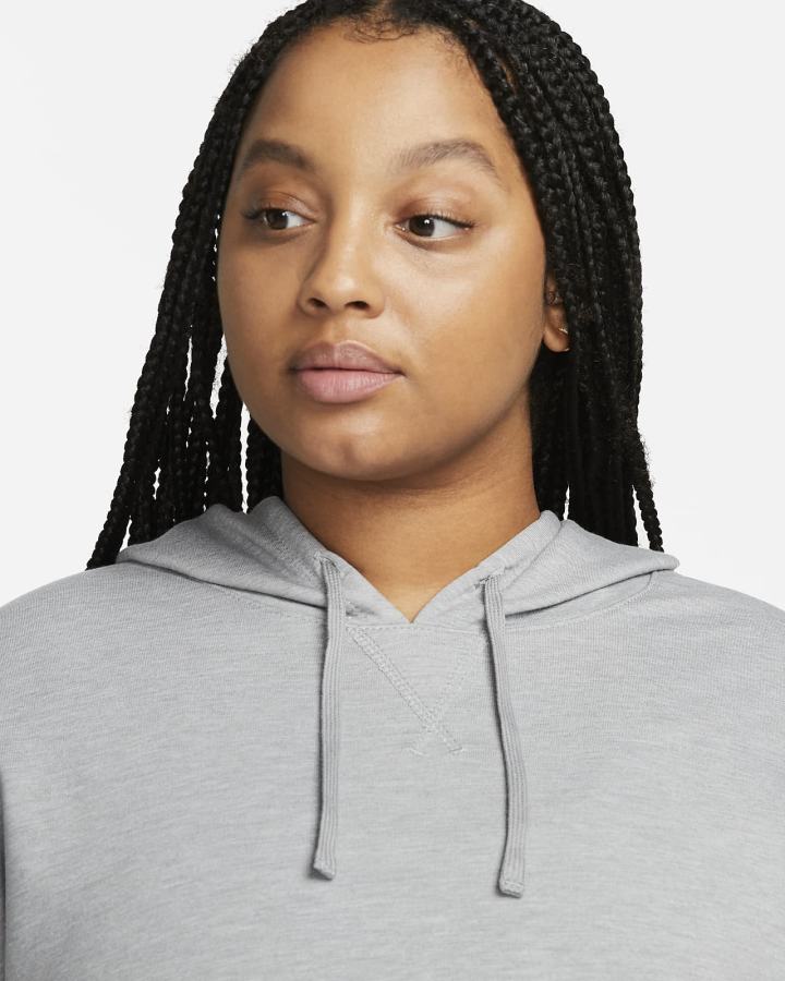 Sudadera Con Capucha Nike Yoga Dri-FIT Fleece Mujer Gris | CSBZE-1753