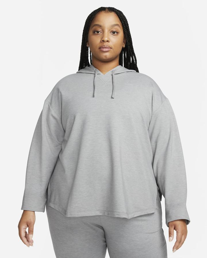 Sudadera Con Capucha Nike Yoga Dri-FIT Fleece Mujer Gris | CSBZE-1753