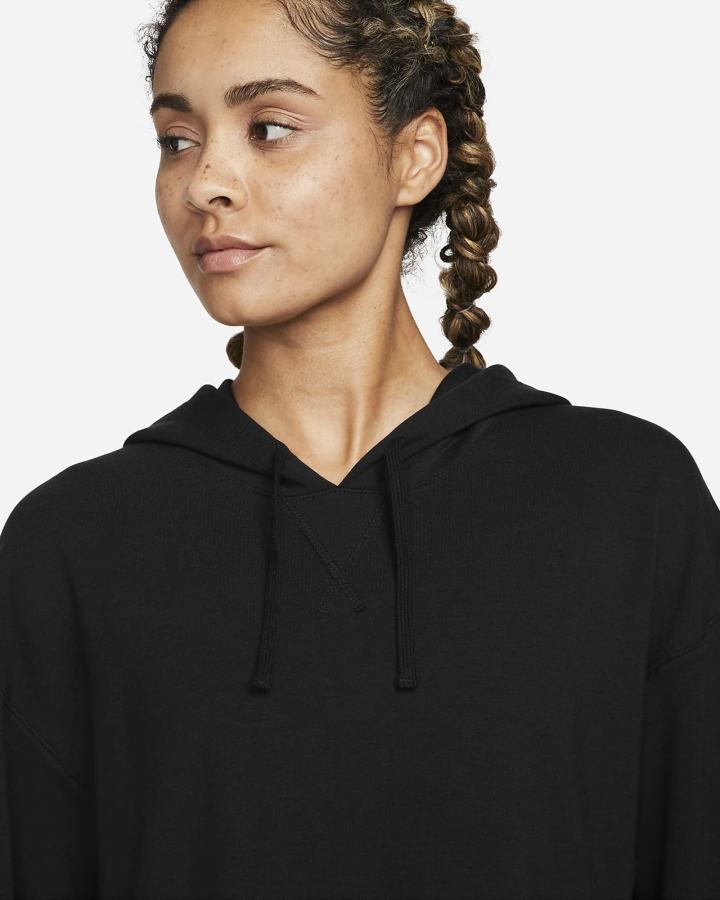Sudadera Con Capucha Nike Yoga Dri-FIT Fleece Mujer Negras Gris | EYOSQ-2360