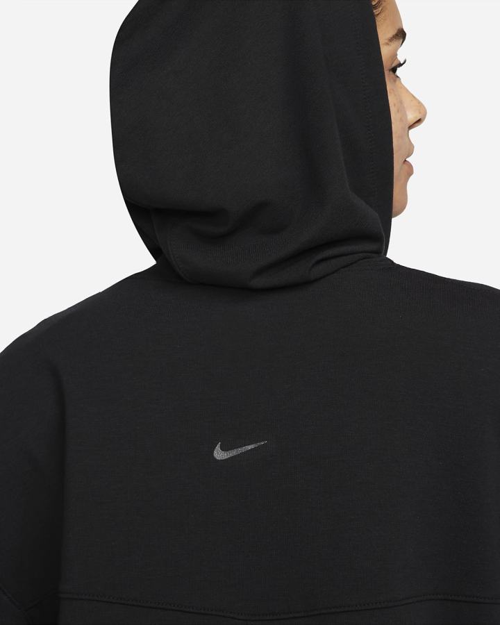 Sudadera Con Capucha Nike Yoga Dri-FIT Fleece Mujer Negras Gris | EYOSQ-2360