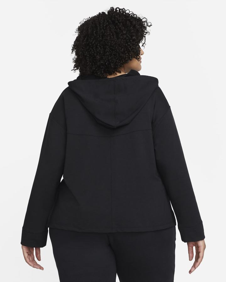 Sudadera Con Capucha Nike Yoga Dri-FIT Fleece Mujer Negras Gris | GUEIA-5374