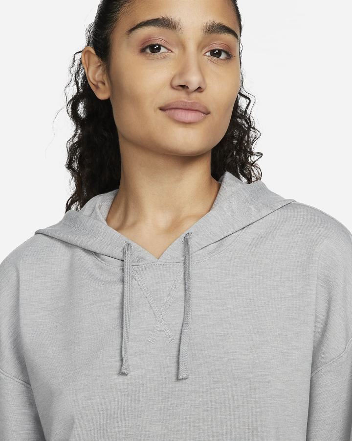Sudadera Con Capucha Nike Yoga Dri-FIT Fleece Mujer Gris | KDNPV-7820