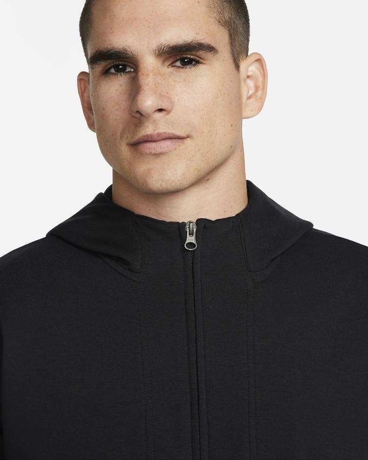 Sudadera Con Capucha Nike Yoga Dri-FIT Full-Zip Fleece Hombre Negras | RLCTW-2359