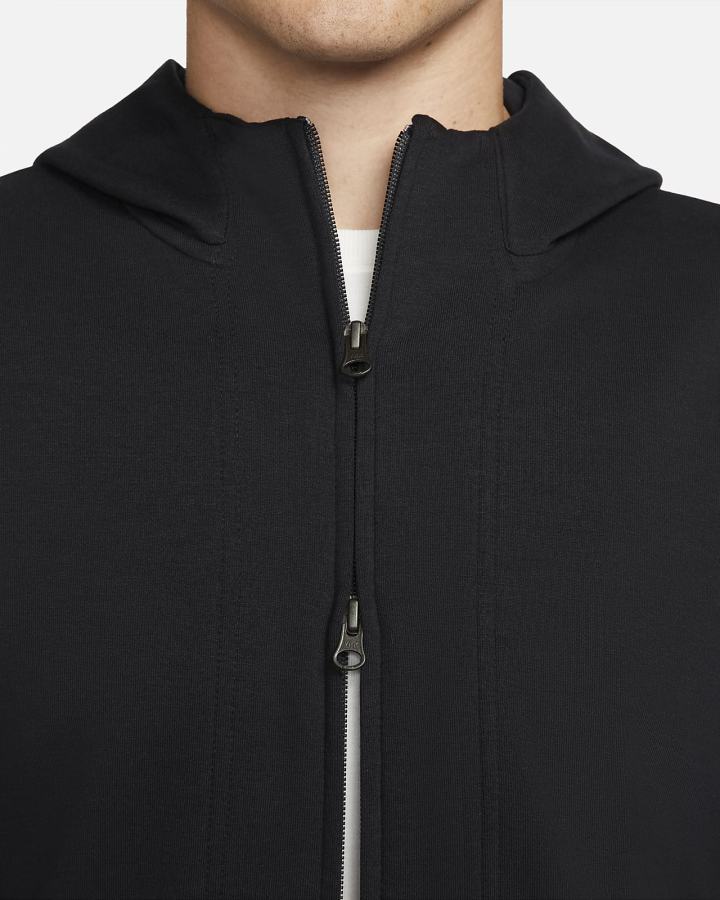 Sudadera Con Capucha Nike Yoga Dri-FIT Full-Zip Fleece Hombre Negras | RLCTW-2359