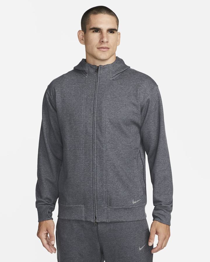 Sudadera Con Capucha Nike Yoga Dri-FIT Full-Zip Fleece Hombre Negras | TCFSE-9564