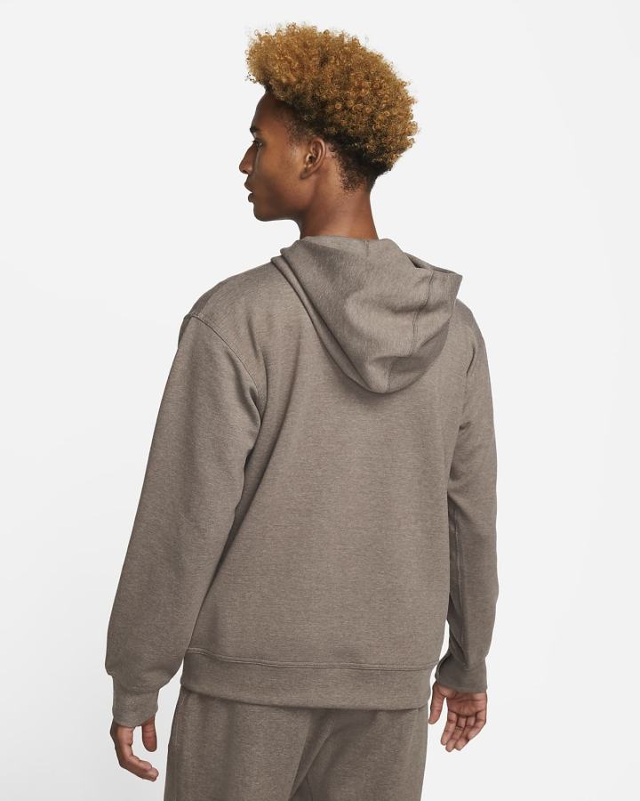 Sudadera Con Capucha Nike Yoga Dri-FIT Full-Zip Fleece Hombre Marrones | WFJXM-7249