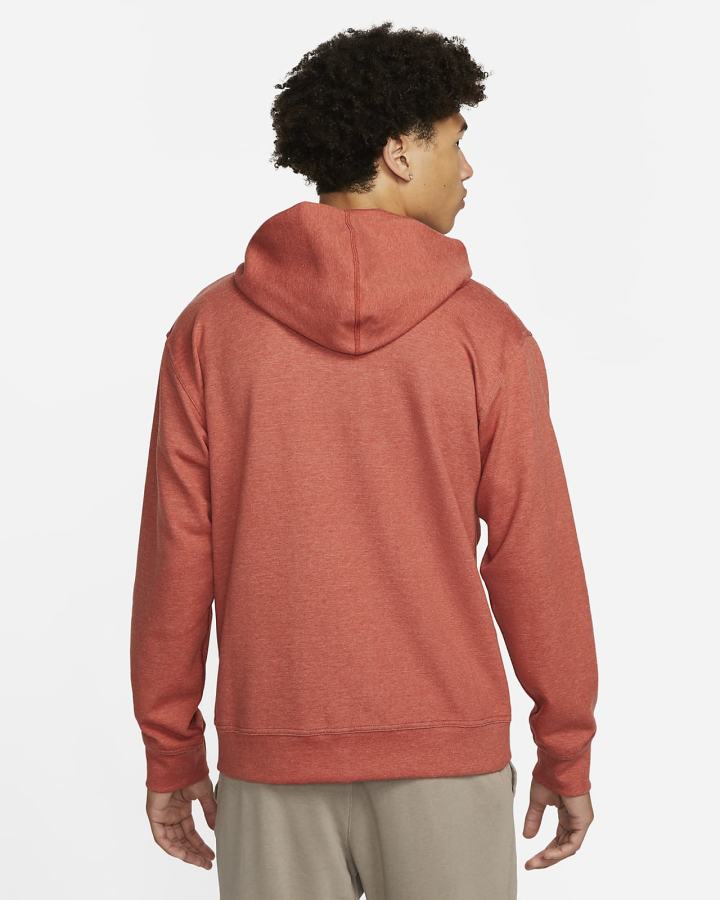 Sudadera Con Capucha Nike Yoga Dri-FIT Full-Zip Fleece Hombre Rojas | YDNMS-0278