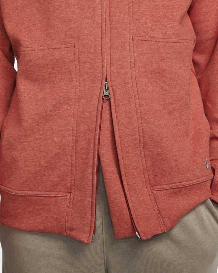 Sudadera Con Capucha Nike Yoga Dri-FIT Full-Zip Fleece Hombre Rojas | YDNMS-0278