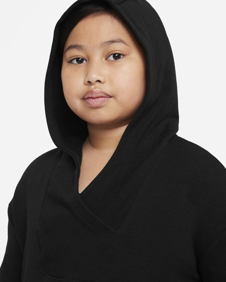 Sudadera Con Capucha Nike Yoga Kids Fleece (Extended Size) Niña Negras | HIGDL-1625