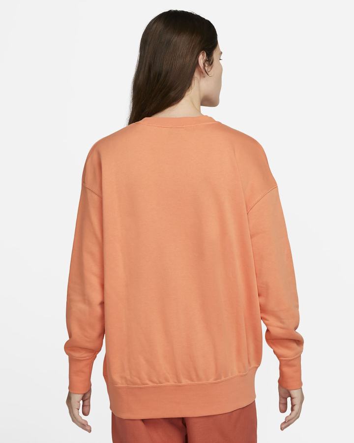 Sudaderas Nike Air Fleece Crew Mujer Naranjas | RYSPM-1305