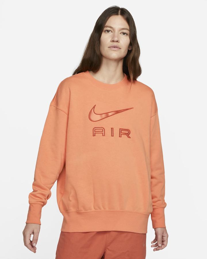 Sudaderas Nike Air Fleece Crew Mujer Naranjas | RYSPM-1305