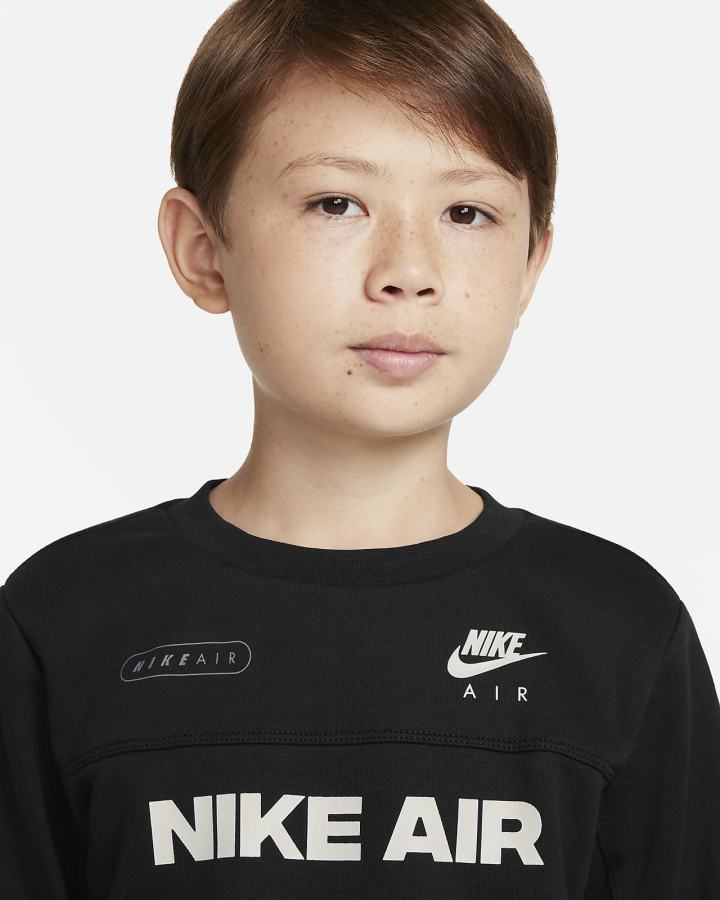 Sudaderas Nike Air Kids Crew Niño Negras Beige Claro | UVTWG-8603