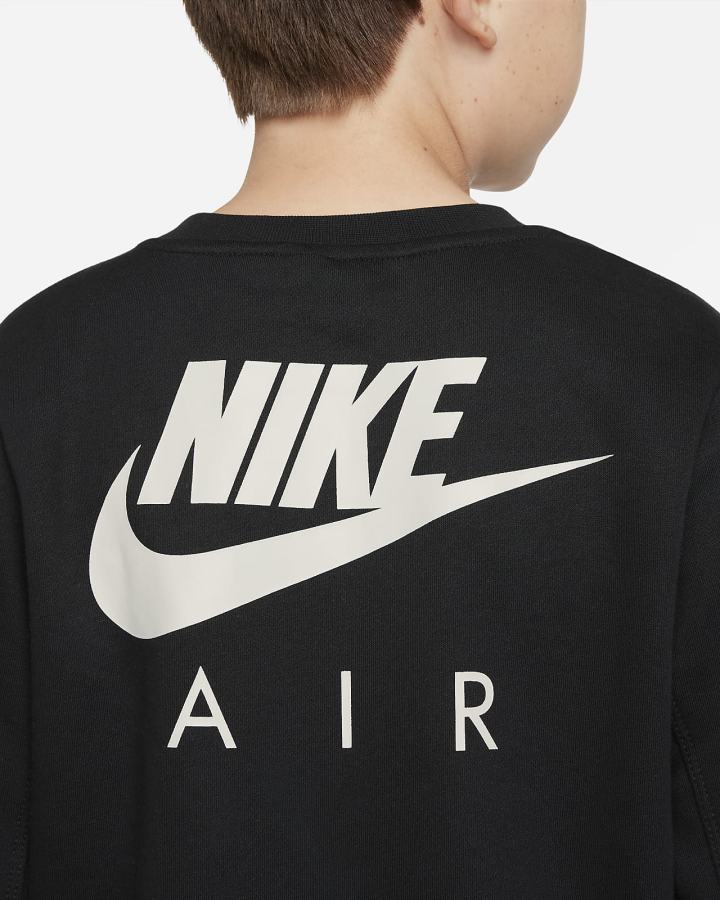 Sudaderas Nike Air Kids Crew Niño Negras Beige Claro | UVTWG-8603