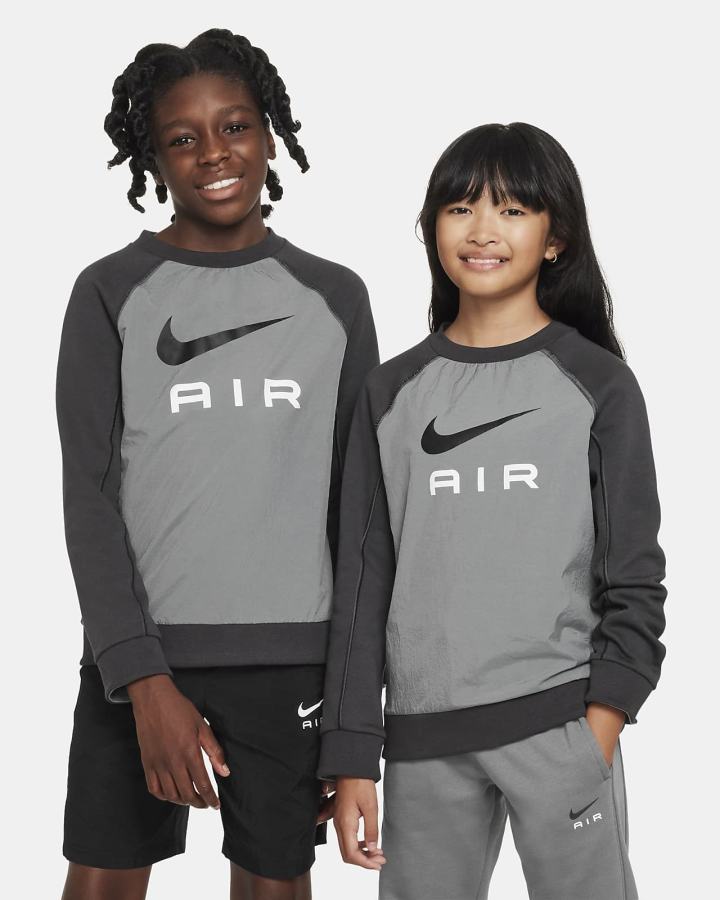 Sudaderas Nike Air Kids Niña Gris Oscuro | HZQYM-9361