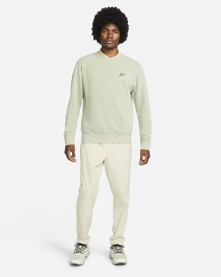 Sudaderas Nike Club Fleece+ Crew Hombre Verde | IDWZV-5238
