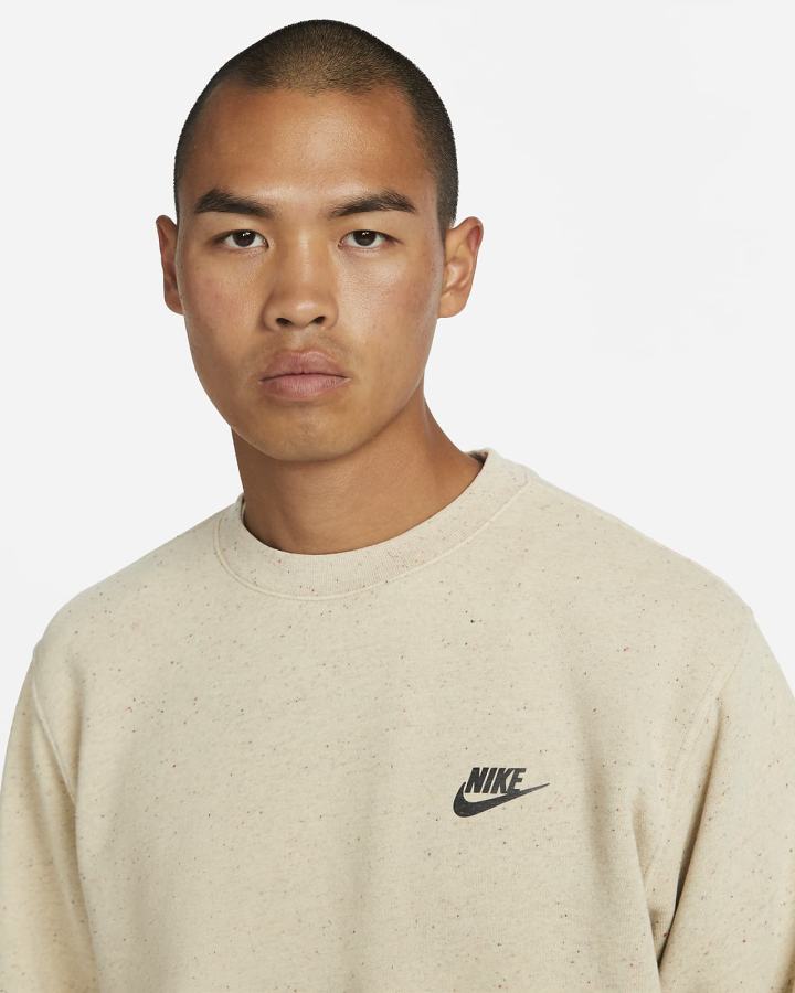 Sudaderas Nike Club Fleece+ Crew Hombre Beige | TSUQB-5960