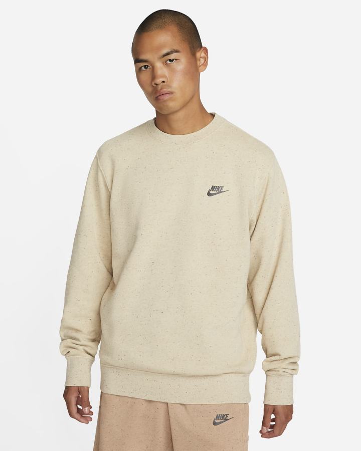 Sudaderas Nike Club Fleece+ Crew Mujer Beige | GIBLF-4286