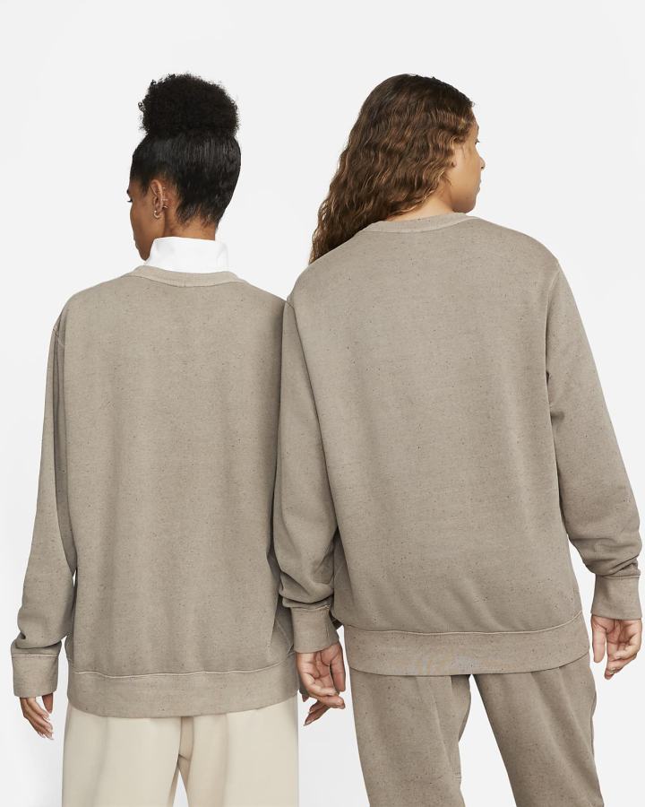 Sudaderas Nike Club Fleece+ Crew Mujer Verde Oliva Gris | YLAQD-5169