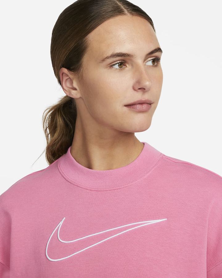 Sudaderas Nike Dri-FIT Get Fit Estampadas Crewneck Mujer Blancas | DNBJI-0914