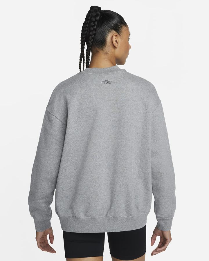Sudaderas Nike Dri-FIT Get Fit Estampadas Crewneck Mujer Gris Oscuro Negras | FRVNO-0587